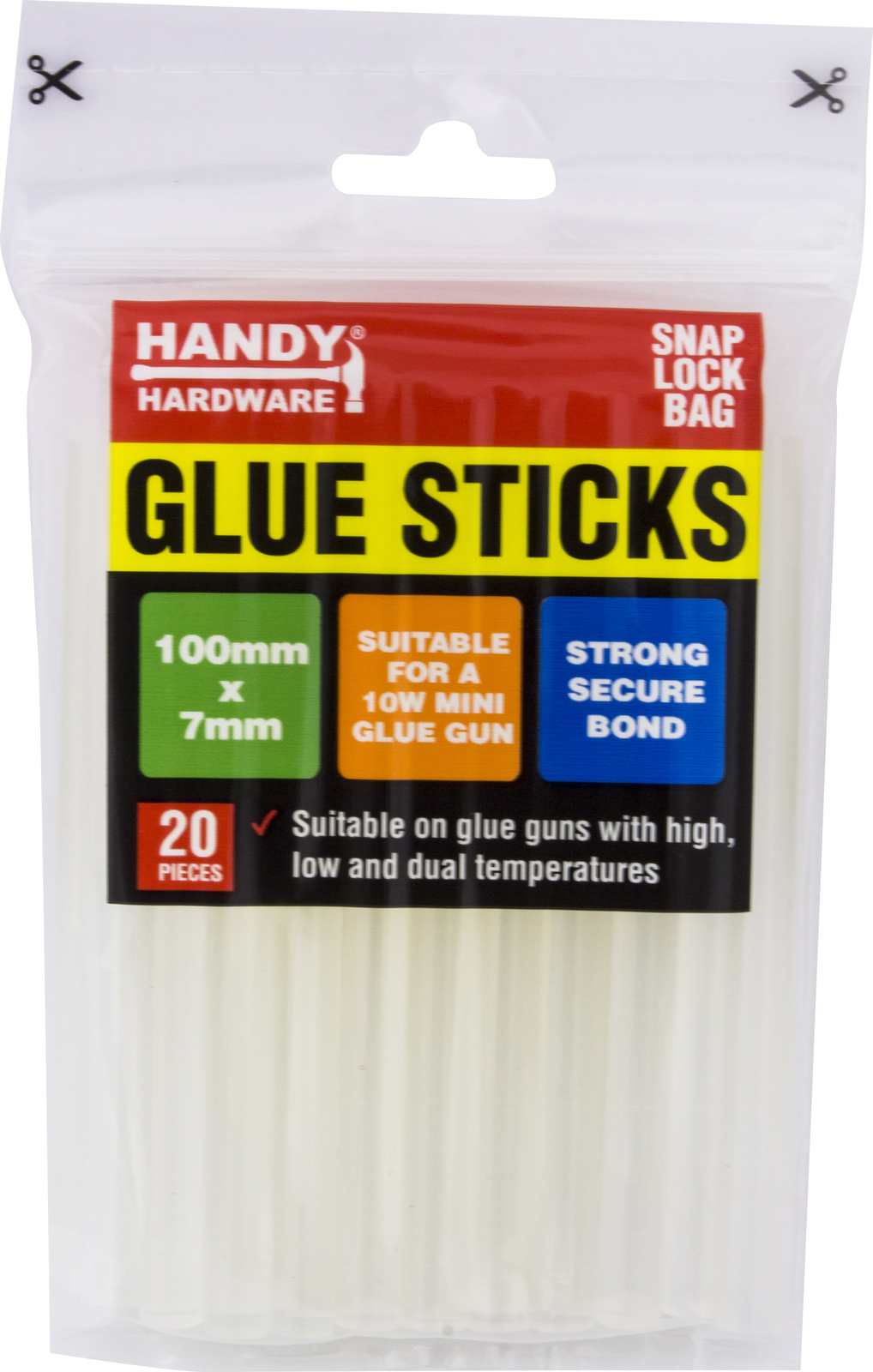 Glue Sticks 100Mm X 7Mm 20Pc (Glue Gun 55500) PJ SAS