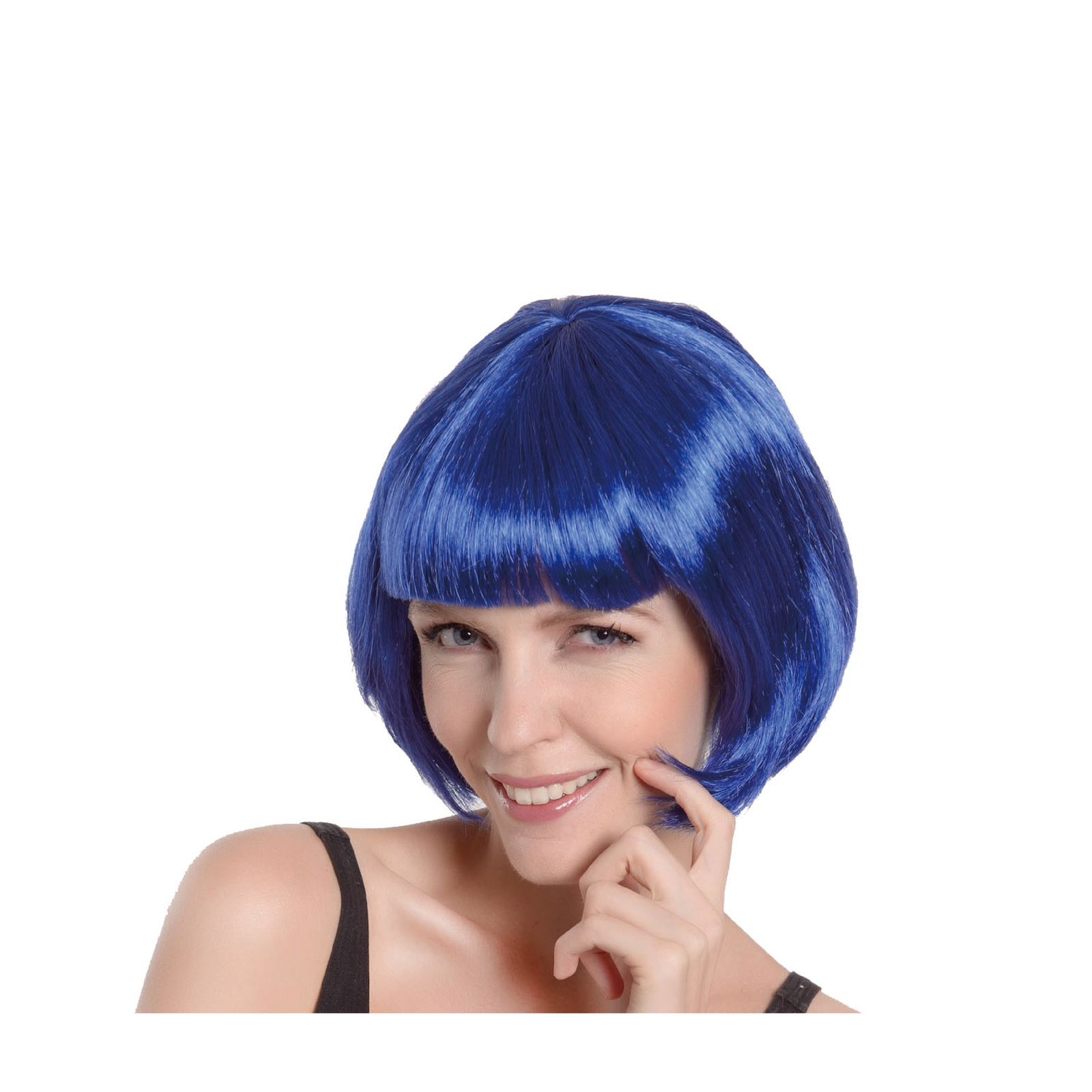Blue bob wig discount