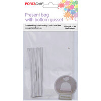 Present Bags Bottom Gusset 15X9X4Cm 25Bags&Ties