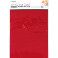 A4 Card 230Gsm 6Pk  23 Crimson Red