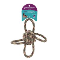 Military Knotted 4-Way Loop Tugger Toy 2 Asstd 22X15Cm