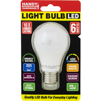 Bulb 6W Led Light - Warm White - E27 (Screw)