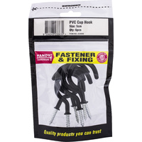 Bag Of Pvc Cup Hook Black 5Cm 6Pk