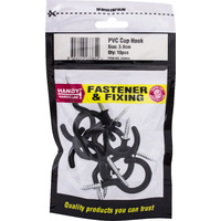 Bag Of Pvc Cup Hook Black 3.8Cm 10Pk