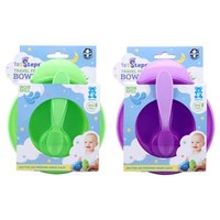 Bowl With Spoon & Travel Lid 13.5Cm X 4.5Cm Purple & Green Bpa Free