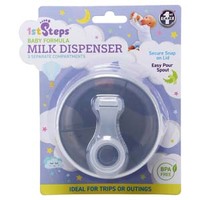 Milk Powder Dispenser 3 Compartment 4.5Cm X 8.5Cm Grey Bpa Free