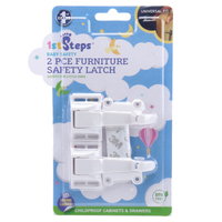 Safety Latch Cabinet & Drawers 2Pk 4.5Cm X 8Cm White