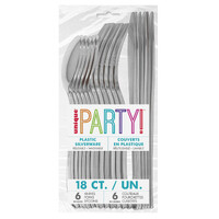 Metallic Silver 18 Assorted Cutlery