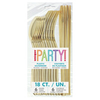 Metallic Gold 18 Assorted Cutlery