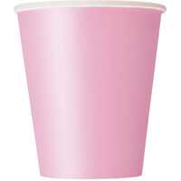 Lovely Pink 8 X 270Ml (9Oz) Paper Cups