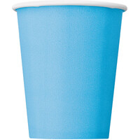 Powder Blue 8 X 270Ml (9Oz) Paper Cups