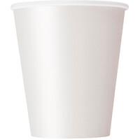 Bright White 8 X 270Ml (9Oz) Paper Cups