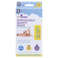 Nappy Bag Disposable 100Pc 17Cm X 34Cm Baby Powder Scented
