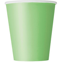 Lime Green 8 X 270Ml (9Oz) Paper Cups
