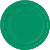 Emerald Green 8 X 18Cm (7inch) Paper Plates
