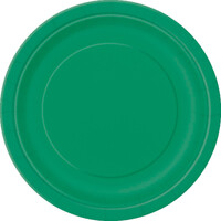Emerald Green 8 X 23Cm (9inch) Paper Plates