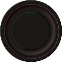 Midnight Black 8 X 18Cm (7inch) Paper Plates