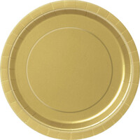 Gold 8 X 18Cm (7inch) Paper Plates