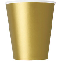 Gold 8 X 270Ml (9Oz) Paper Cups