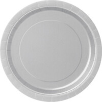 Silver 8 X 18Cm (7inch) Paper Plates