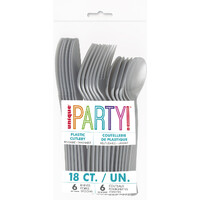 Silver 18 Assorted Reusable Cutlery