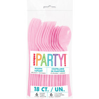 Lovely Pink 18 Assorted Reusable Cutlery