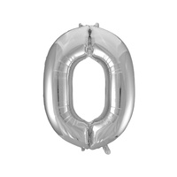 Numeral Foil 34In Pkg- Silver 0 