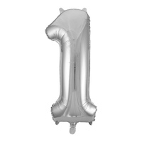 Numeral Foil 34In Pkg- Silver 1