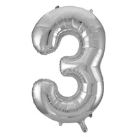 Numeral Foil 34In Pkg- Silver 3
