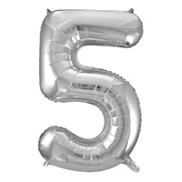 Numeral Foil 34In Pkg- Silver 5
