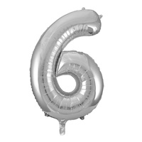 Numeral Foil 34In Pkg- Silver 6