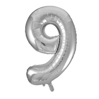 Numeral Foil 34In Pkg- Silver 9