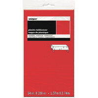 Ruby Red Unique Plastic Tablecover Rectangle 137Cm X 274Cm