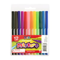 Marker Colour Fine Tip 12Pk  