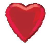 Red Heart 45Cm (18inch) Foil Balloon Packaged