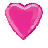 Hot Pink Heart 45Cm (18inch) Foil Balloon Packaged