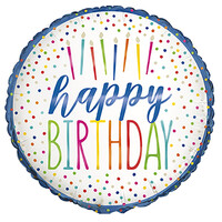 Silver Style Happy Birthday 45Cm