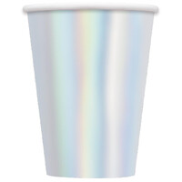 Iridescent Foil 8 X 355Ml (12Oz) Paper Cups