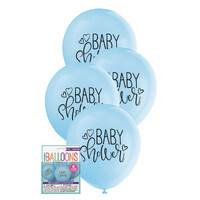 Baby Shower 8 X 30Cm (12inch) Balloons - Blue