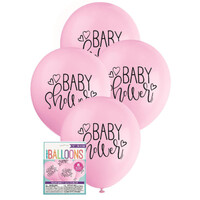 Baby Shower 8 X 30Cm (12inch) Balloons - Pink