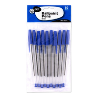 Pen Ballpoint 10pk Blue Ink  