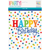 Rainbow Polka Dot 8 Loot Bags 22.5Cm H X 18Cm W (9inch X 7.25inch