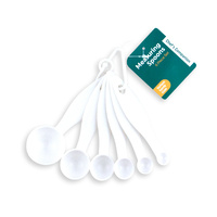 Measuring Spoon Plastic Set Of 6 White