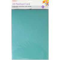 Pearlise Card Heavy Weight A4 6Pk  11 Soft Blue