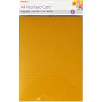 Pearlise Card Heavy Weight A4 6Pk  08 Yellow Gold