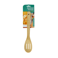 Spoon Slotted Bamboo 29X6Cm  