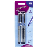Pen Rollerball 3Pk Blue Ink  