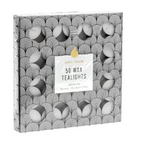 Tealights White 4 Hour Pk50 Unscented 