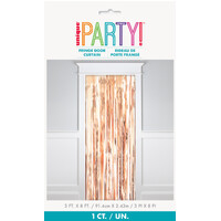 Fringe Door Curtain 0.91M W X 2.45M L (3' X 8') Rose Gold