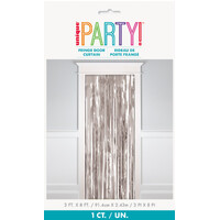 Fringe Door Curtain 0.91M W X 2.45M L (3' X 8') Silver